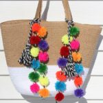 DIY Pom-Pom Beach Bag