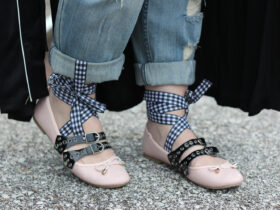 DIY Discount: Miu Miu Lace-Up Ballet Flats