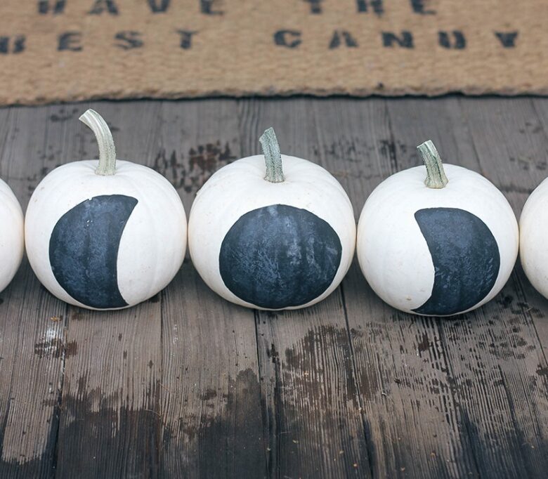 DIY Moon Phase Pumpkins