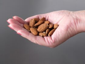 Almonds in hand